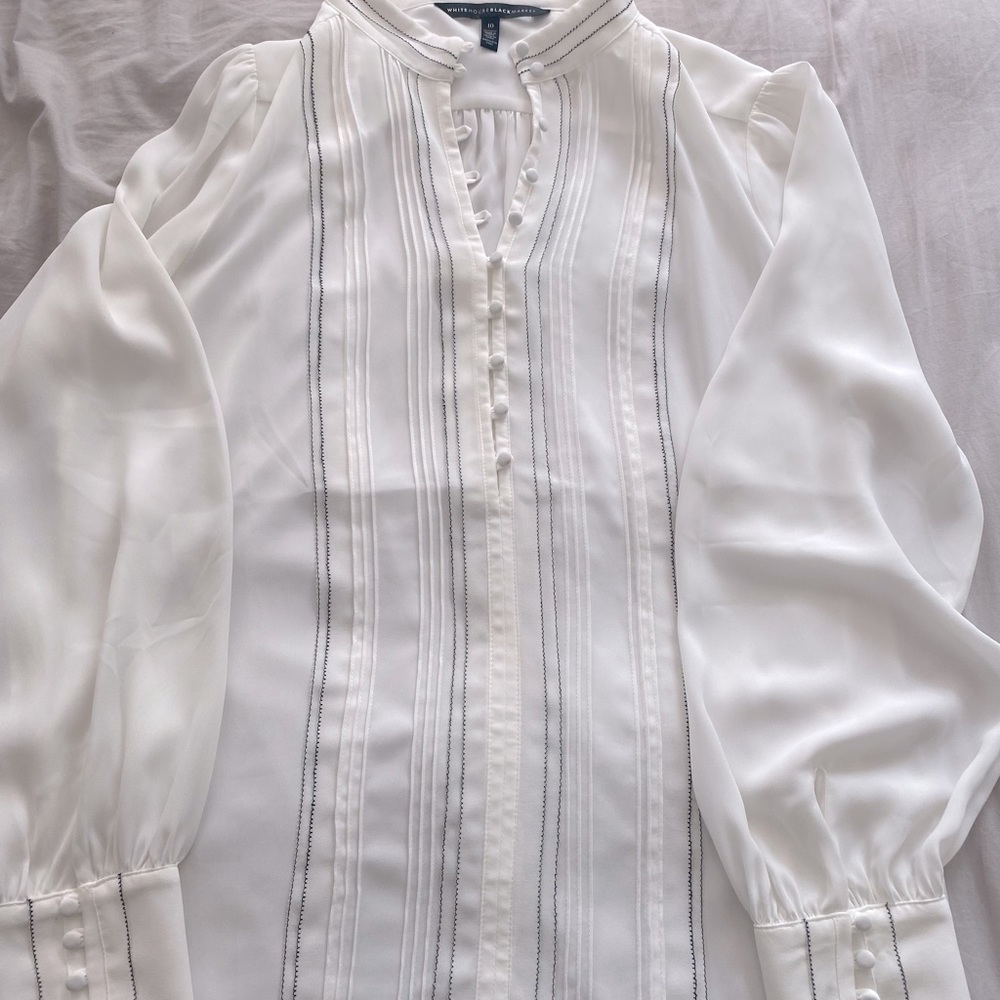 White House Black Market with Back Embroidery